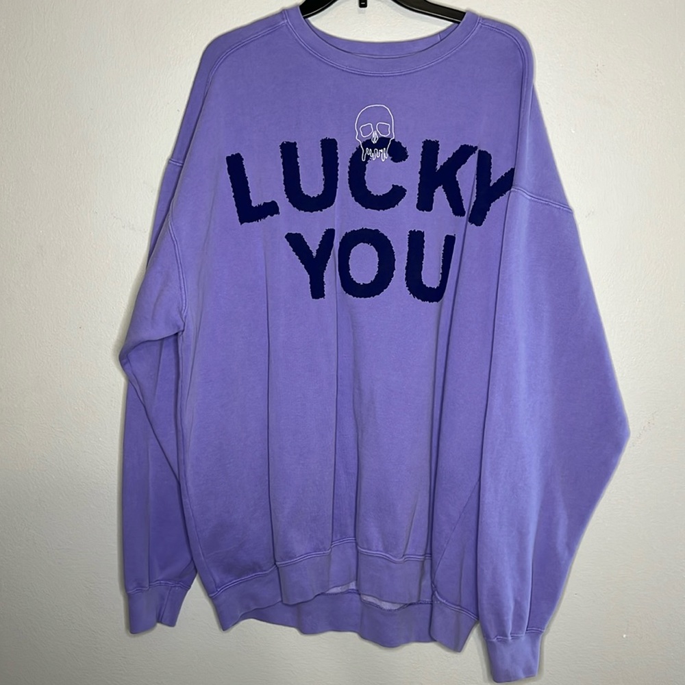 Skullhouse Lucky You Sweatshirt with Embroidery